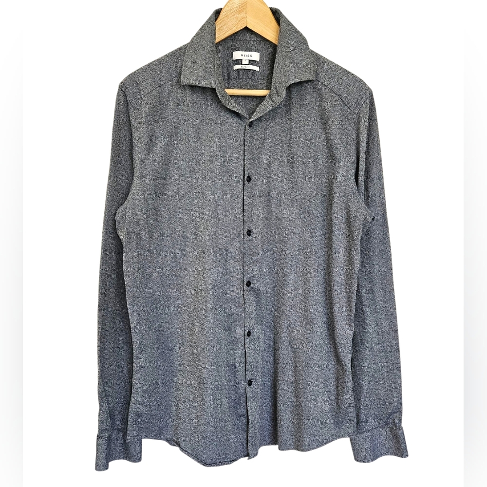 Reiss Ronny Blue Slim Fit‎ Dress Shirt